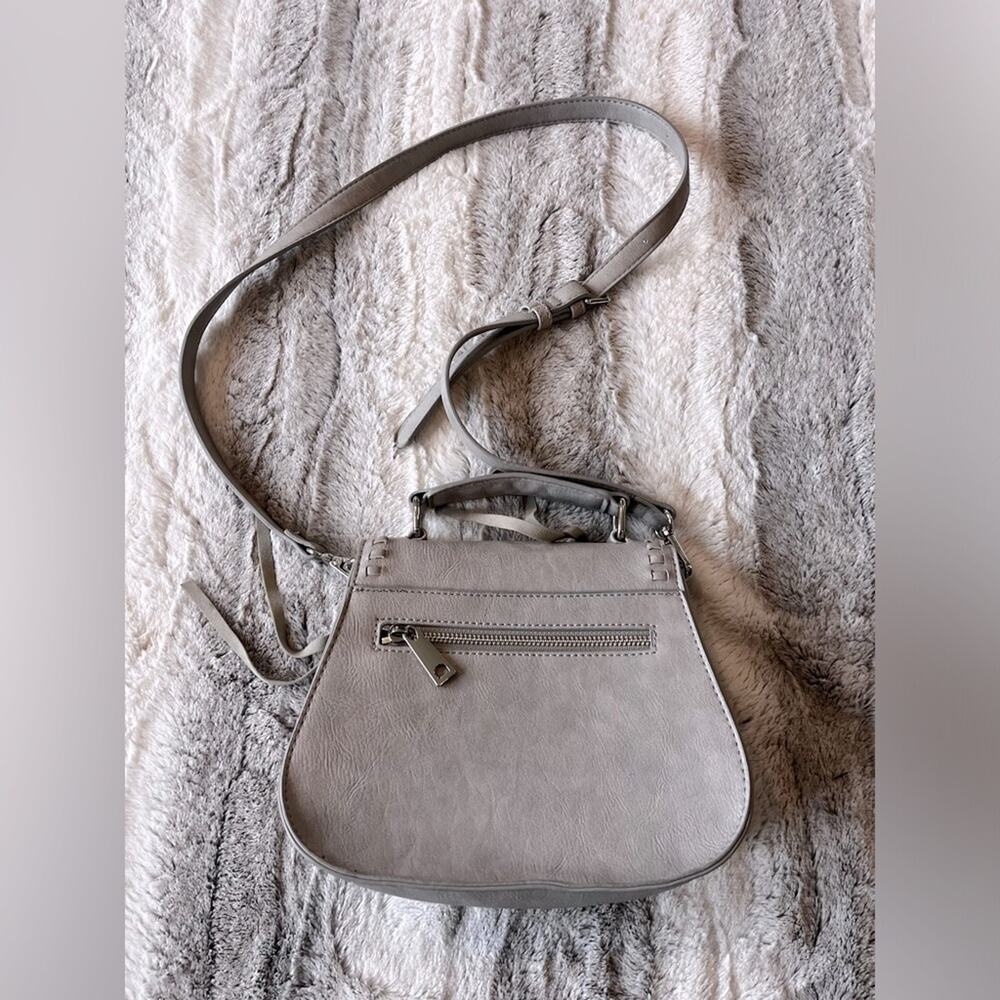 Hand painted Cherry Urban Expressions Grey Satchel Purse - Picture 3 of 5